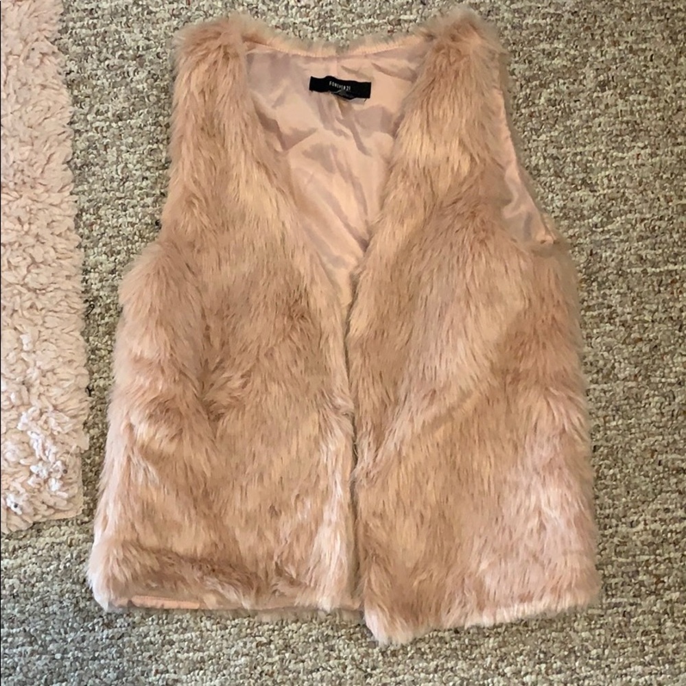 Pink Faux Fur vest